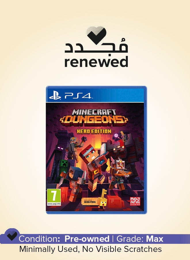 Renewed - Minecraft Dungeons Hero - (Intl Version) - PlayStation 4 (PS4)