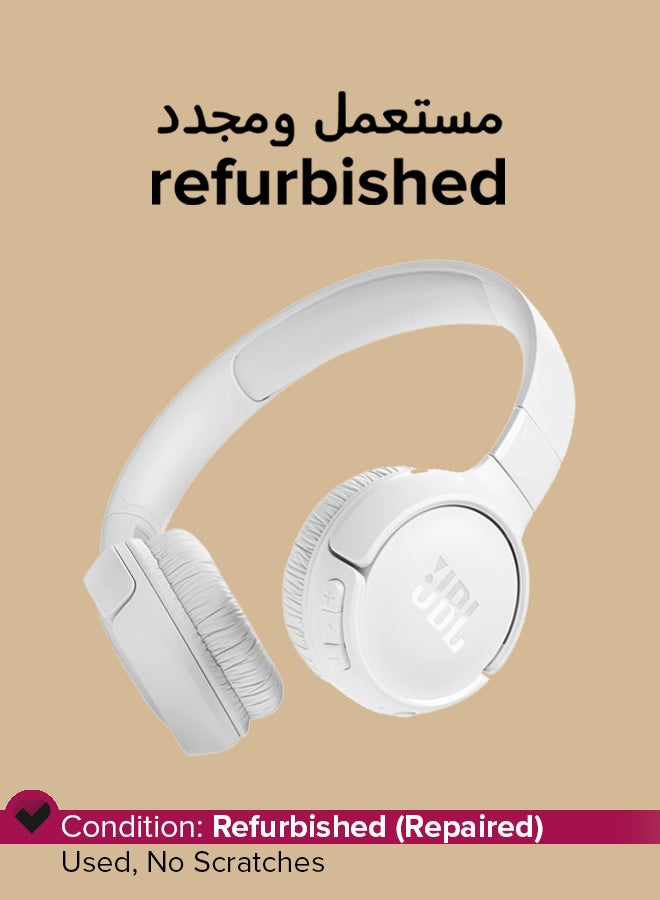 JBL Refurbished - Tune 520Bt Wireless On Ear Headphones White - Image 1