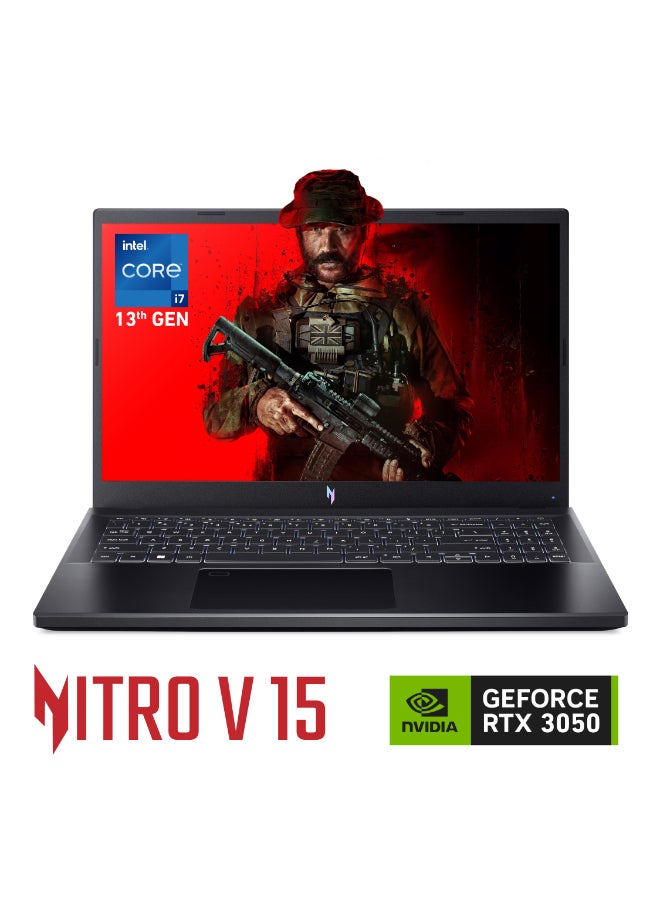 (Upgraded Version) Nitro V ANV15 Gaming Laptop 15.6-Inch FHD IPS 144Hz, 13th Gen Core i7-13620H 10 Cores Upto 4.90GHz/16GB DDR5/512GB SSD/6GB Nvidia Geforce RTX 3050 Graphics/Windows 11/ / Obsidian  / Obsidian English/Arabic Obsidian Black