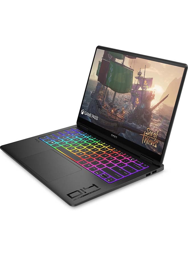 HP OMEN Transcend Laptop 14-fb0012nx, 14" 2.8K 120Hz, Intel Core Ultra 7-155H, 16GB RAM, 512GB SSD, NVIDIA GeForce RTX 4050, Windows 11 Home English/Arabic Shadow Black - Image 2