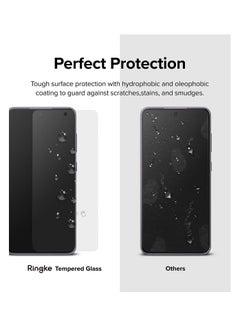 Ringke Tempered Glass Screen Protector Compatible With Samsung Galaxy S21 FE 5G Premium Glass Film 9H Hardness [2 Pack] Clear Clear  - Image 5