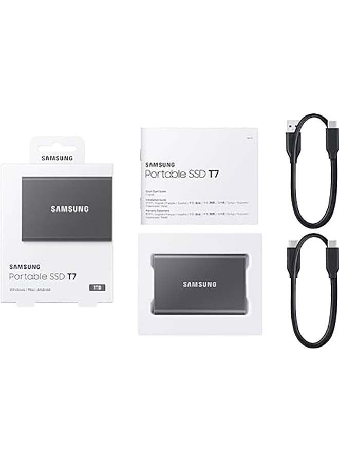 سامسونج MU-PC4T0T/WW Portable SSD T7 4TB USB 3.2 Gen.2 1050MB/s Read 1000MB/s Write External SSD Hard Drive for Mac, PC, Smartphone and Game Console, Grey 4 TB  - Image 3