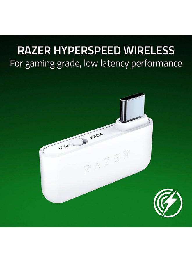 RAZER Razer Kaira HyperSpeed - Wireless Multi-Platform Gaming Headset for Xbox (HyperSpeed Wireless, TriForce 50mm Drivers, HyperClear Cardioid Mic, FlowKnit Memory Foam Cushions) White  - Image 3