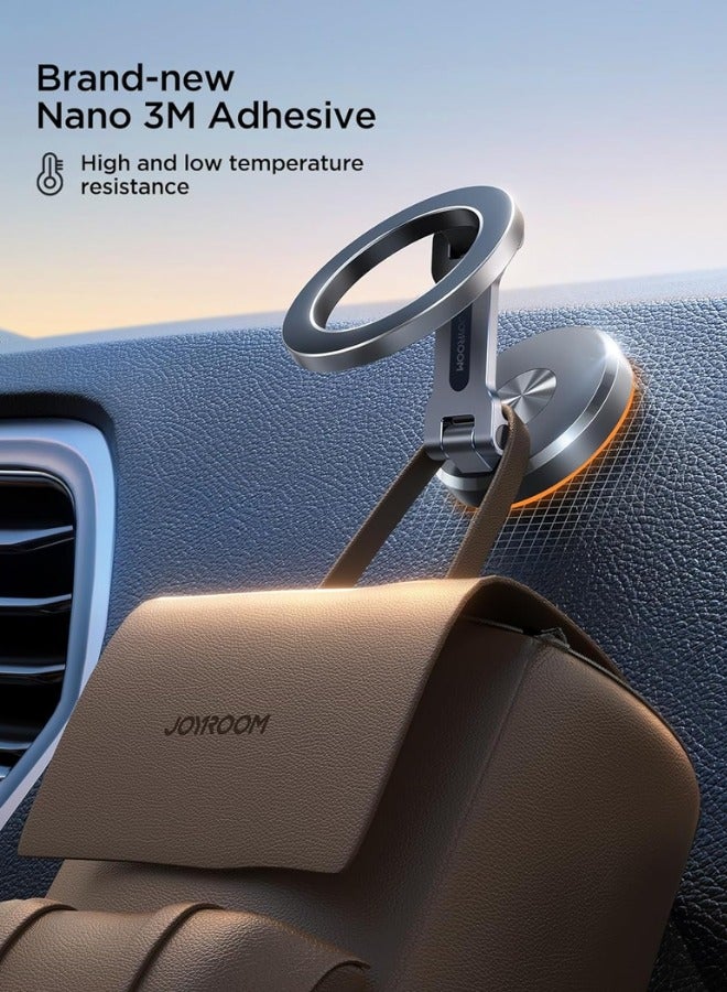 JOYROOM Magsafe Car Mount, 360° Rotation All-Metal Magnetic Phone Holder for Car, Strong Magnets Hands Free iPhone Car Holder Mount for Dashboard Fit for iPhone 15 14 13 Pro Max Plus Grey  - Image 3