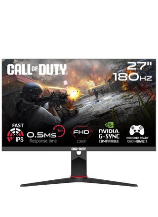 شاشة كمبيوتر ألعاب Call Of Duty مقاس 27 بوصة (1920 × 1080) مع تقنية العرض IPS، FHD، 1080P، 180 هرتز، معدل التحديث 0.5 مللي ثانية LED، شاشة عريضة 16:9، حامل قابل للتعديل ويدعم PS5 - COD27FHD180IPS - pnsku/N70083151V/45/_/1717502458/a77304d2-f59e-45b7-8872-76a2ea7dfb15