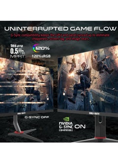 GameOn 27" Inch Call Of Duty Gaming Computer Monitor (1920x1080) Fast IPS, FHD 1080P, 180Hz Refresh Rate, 0.5ms Response Time, LED, HDMI 2.1, 16:9 Wide Screen with Adjustable Stand (Support VRR & PS5) ‎COD27FHD180IPS | Black  - Image 5
