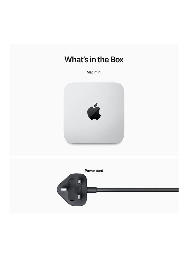 أبل - ماك ميني: شريحة Apple M2 Pro مع وحدة معالجة مركزية 10 أوقية ووحدة معالجة رسومية 16 نواة، وذاكرة وصول عشوائي 16 جيجابايت ووحدة تخزين SSD سعة 512 جيجابايت باللون الفضي - Image 1