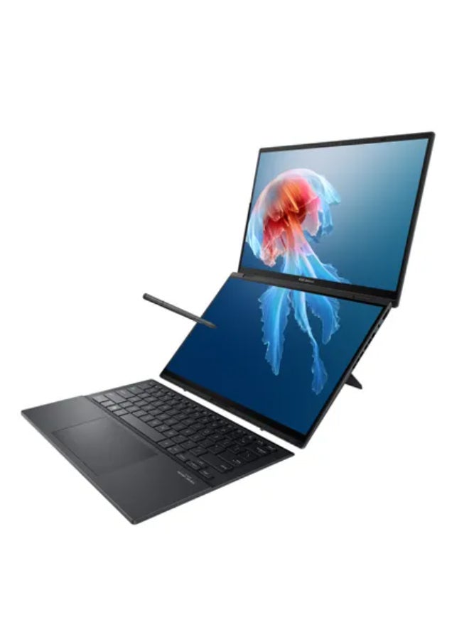 ASUS - Zenbook DUO UX8406-OLED171G Laptop With 14-Inch 3K OLED Display, Core Ultra7-155H Processor/16GB RAM/1TB SSD/Intel Arc Graphics/Windows 11 Home English/Arabic Grey - Image 1