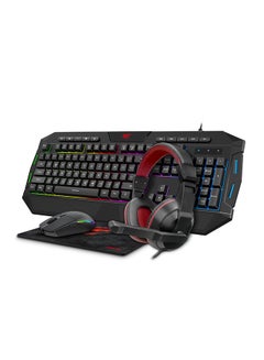 4-In-1 Gaming Keyboard, Mouse, Mouse Pad, Gaming Headset, LED Backlight Wired, Suitable For PC Gamers And Xbox And PS4 Users
