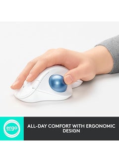 Logitech ERGO M575 Wireless Trackball Mouse Easy thumb control, precision and smooth tracking, ergonomic comfort design, for Windows, PC and Mac with Bluetooth and USB capabilities  - Image 2