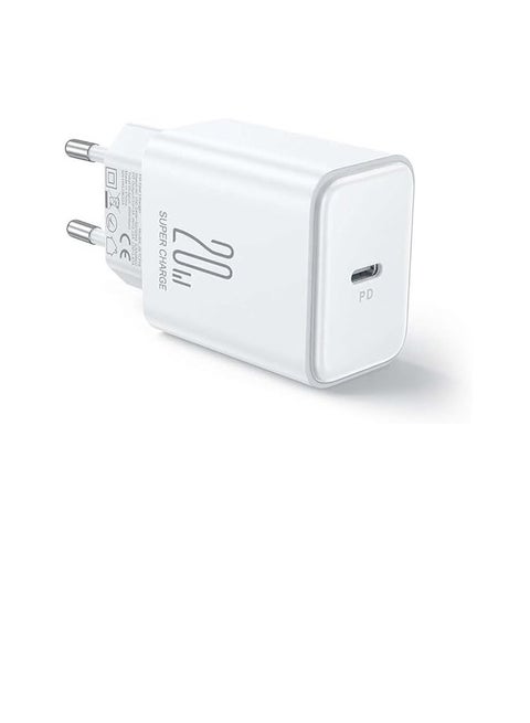 شاحن Joyroom JR-TCF06 Flash Series EU 20W PD أحادي المنفذ - أبيض