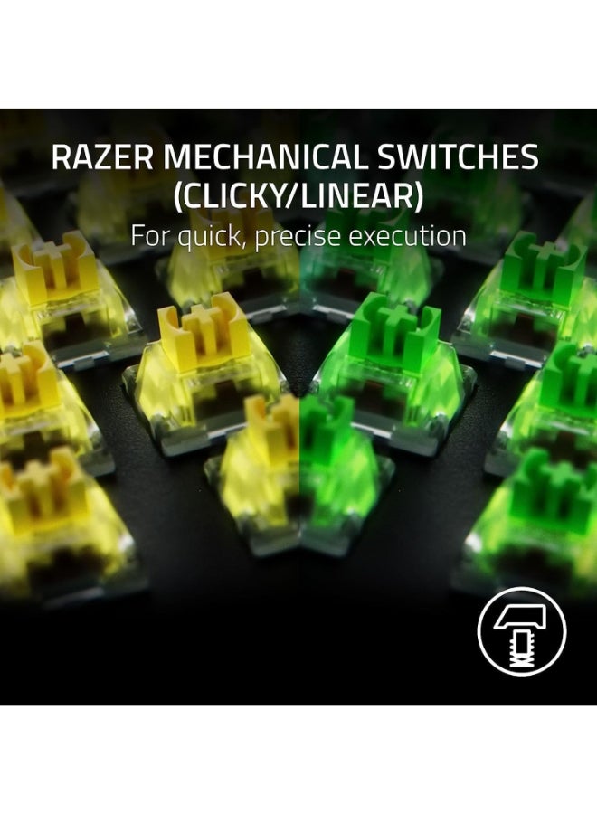 Razer BlackWidow V4 X - Mechanical Gaming Keyboard: Green Switches Tactile & Clicky - 6 Dedicated Macro Keys - Chroma RGB - Doubleshot ABS Keycaps - Media Controls - Sound Dampening & Stabilizers - Black - Image 5
