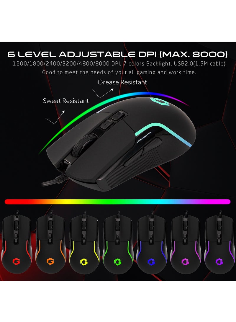 GAMEON VIPER X All In One Gaming Bundle Mechanical Keyboard Headset Mouse And Mousepad RGB Backlit USB Connectivity For PC Gamers Multicolour - Image 4