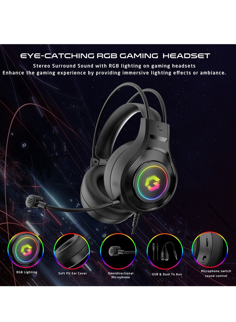GAMEON VIPER X All In One Gaming Bundle Mechanical Keyboard Headset Mouse And Mousepad RGB Backlit USB Connectivity For PC Gamers Multicolour - Image 5