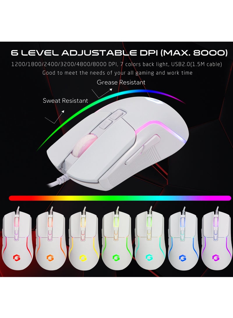 GameOn - VIPER XA All In One Artic Series Gaming Bundle Mechanical Keyboard Headset Mouse And Mousepad White - Image 1