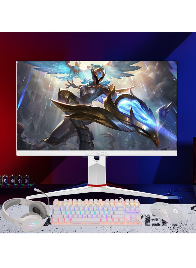 GameOn - VIPER XA All In One Artic Series Gaming Bundle Mechanical Keyboard Headset Mouse And Mousepad White - Image 1