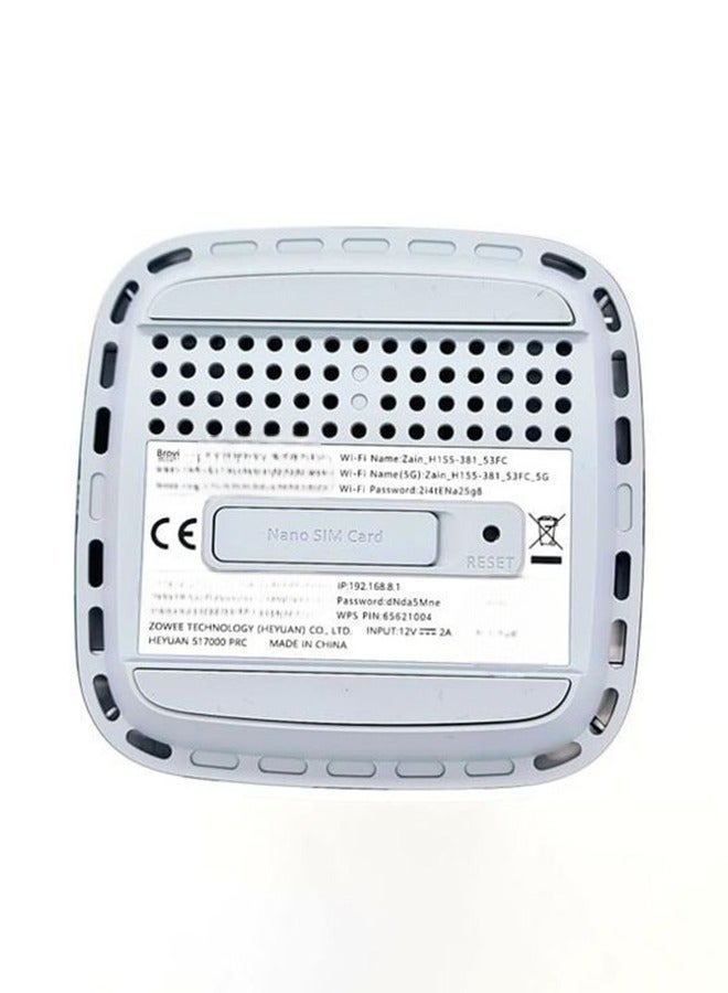 Zain Zowee Technology - CPE 5 5G Router - Wi-Fi 6 | UP to 3000Mbps | Supports Zain Network Only - H155-382- White - Image 4