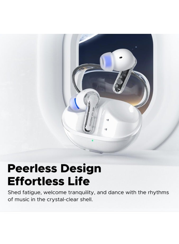 SoundPEATS - Clear Wireless Earbuds, In-ear Earphones Bluetooth 5.3, 40 Hours Playback Time, 12mm Driver And Dual Microphone With ENC For Clear Calls, Game Mode, App Control White - Image 1