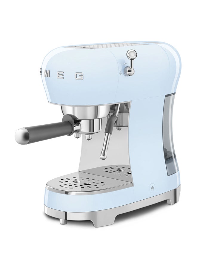 smeg - 50s Style Espresso Coffee Machine 1.1 L 1450 W ECF02PBAU Pastel Blue - Image 1
