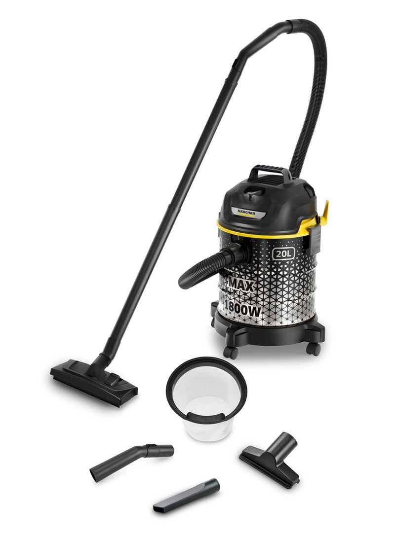 KARCHER DVAC 1800 Bagless Canister Vacuum Cleaner, 1800W, 20L, Blower Function, Adjustable Suction 20 L 1800 W DVAC 1800 *AE Black  - Image 1