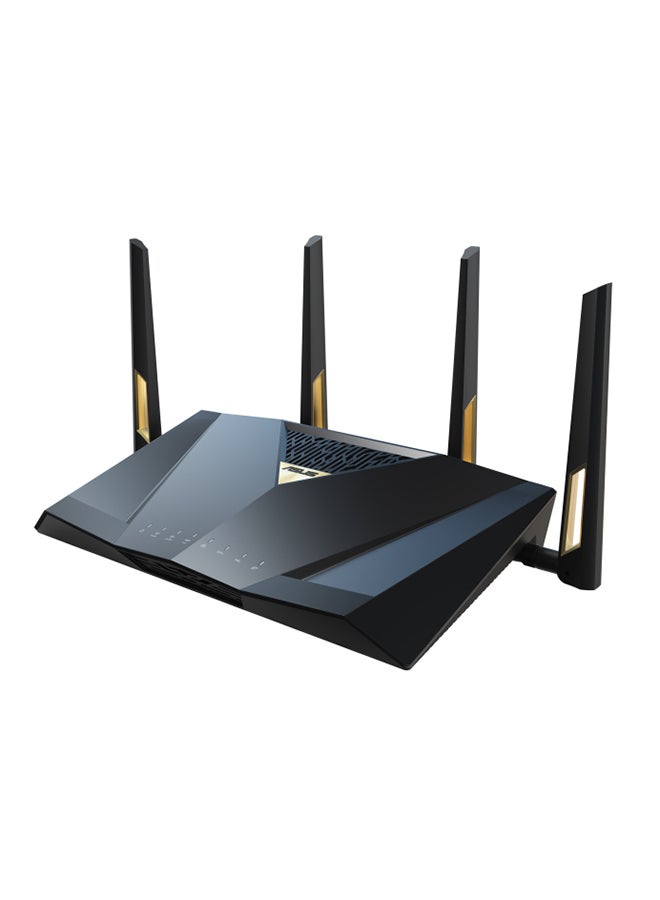 ASUS - RT-BE88U Dual-band WiFi 7 AiMesh Extendable Performance Router, 4K-QAM, MLO, Dual 10G ports, SFP+, Four 2.5G ports, Four 1G ports, 34G WAN/LAN capacity, Subscription-free network security, VPNs Black - Image 1