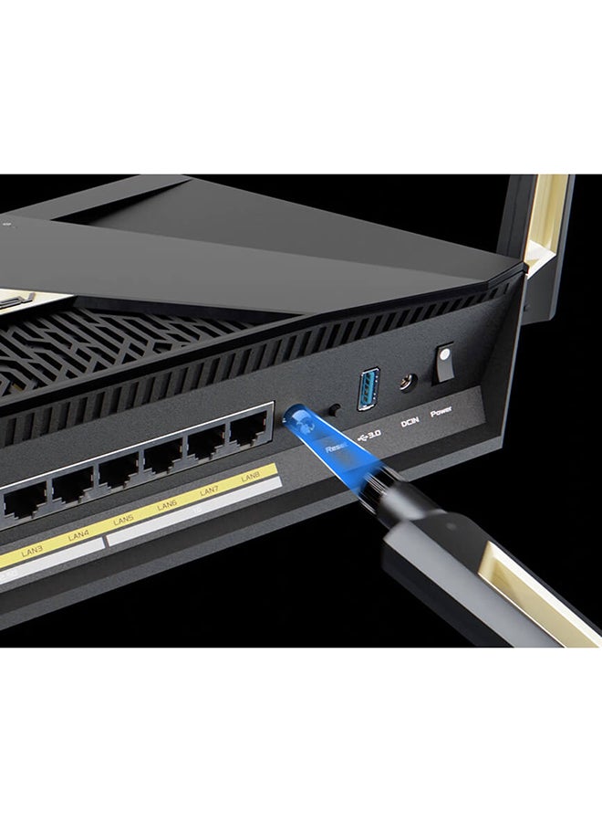 ASUS - RT-BE88U Dual-band WiFi 7 AiMesh Extendable Performance Router, 4K-QAM, MLO, Dual 10G ports, SFP+, Four 2.5G ports, Four 1G ports, 34G WAN/LAN capacity, Subscription-free network security, VPNs Black - Image 1