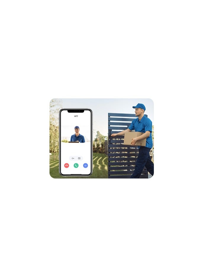 EZVIZ - HP7 2K Smart Home Video Doorphone, 2K Resolution, 7-Inch Color Touch Screen, Remote Door/Gate Unlock, 2-Wire, Smart Human Motion Detection, Two-Way Talk (Supports Voice Changer Feature), Supports 2.4 / 5 GHz Dual-Band Wi-Fi, Weatherproof Design - Image 1