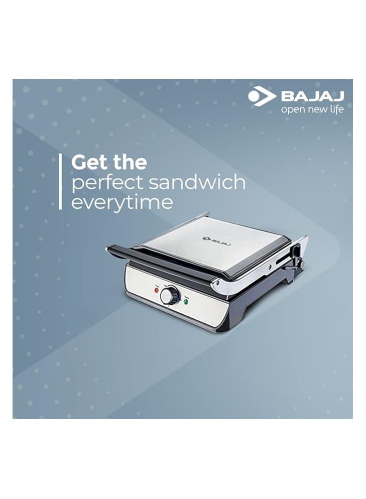بجاج Majesty Grill Ultra 4-Slice Sandwich Maker, 180° Open Grill, Adjustable Temperature, Floating Hinge for Paninis & Toasts, Drip Oil Collector, Non-Stick Plates | Efficient Design 2000 W Majesty Black - Image 2