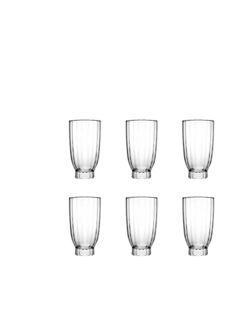 Pasabahce Amore Hi Ball (410ml) Set of 6 Cups clear - Image 1