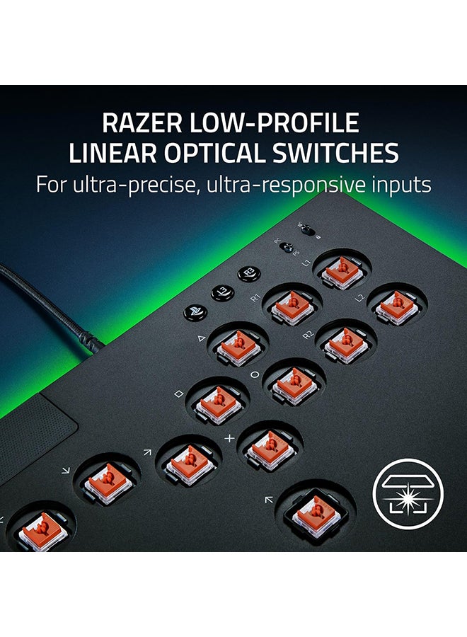 RAZER Kitsune - All-Button Optical Arcade Controller for PS5 and PC (Precise Quad Movement Button Layout, Razer Low-profile Linear Optical Switches, Slim, Portable Form Factor) Black - Image 3