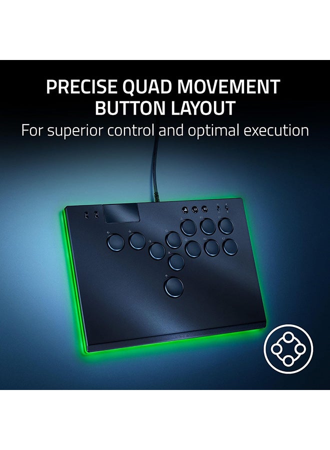 RAZER Kitsune - All-Button Optical Arcade Controller for PS5 and PC (Precise Quad Movement Button Layout, Razer Low-profile Linear Optical Switches, Slim, Portable Form Factor) Black - Image 2