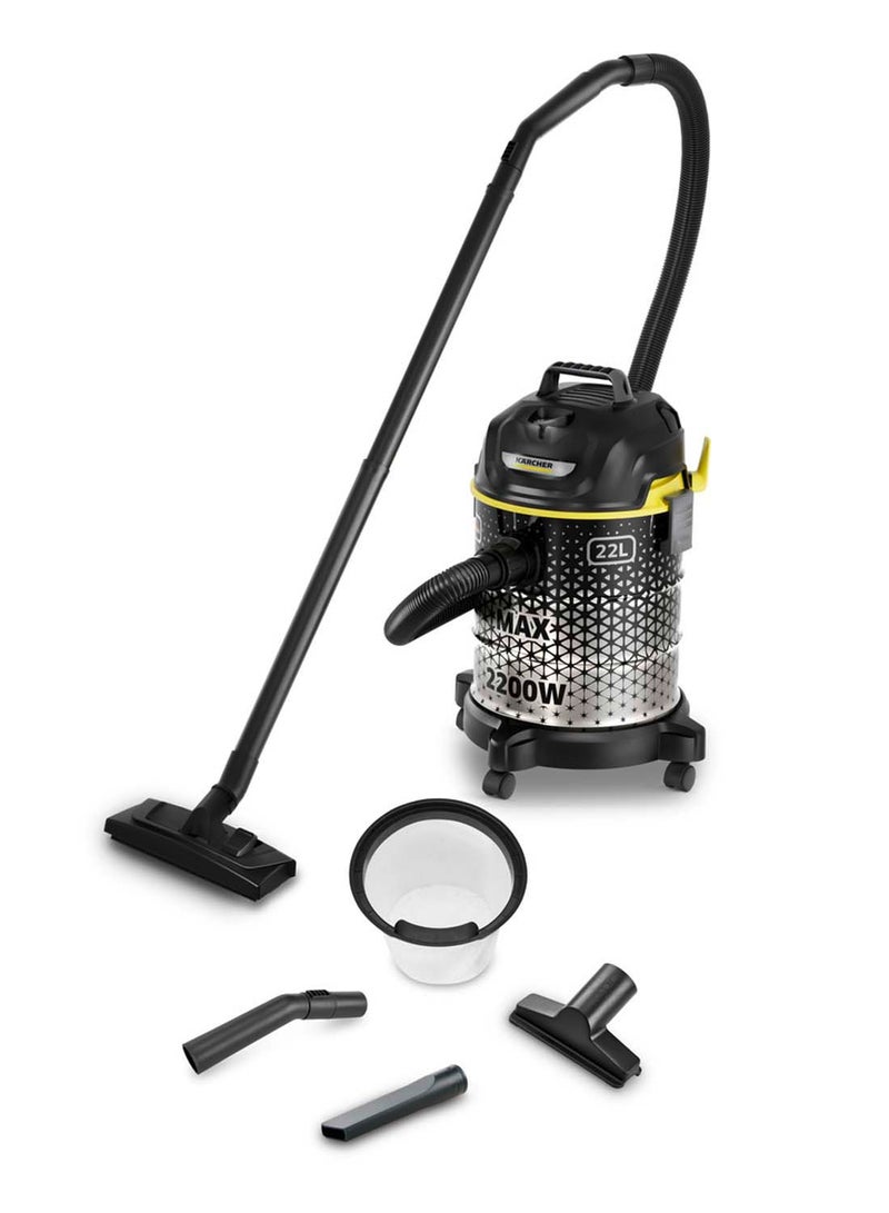 KARCHER DVAC 2200 Dry Vacuum Cleaner, 22L Large Dust Container, Adjustable Suction, Blower Function 22 L 2200 W DVAC 2200 *AE Black  - Image 1