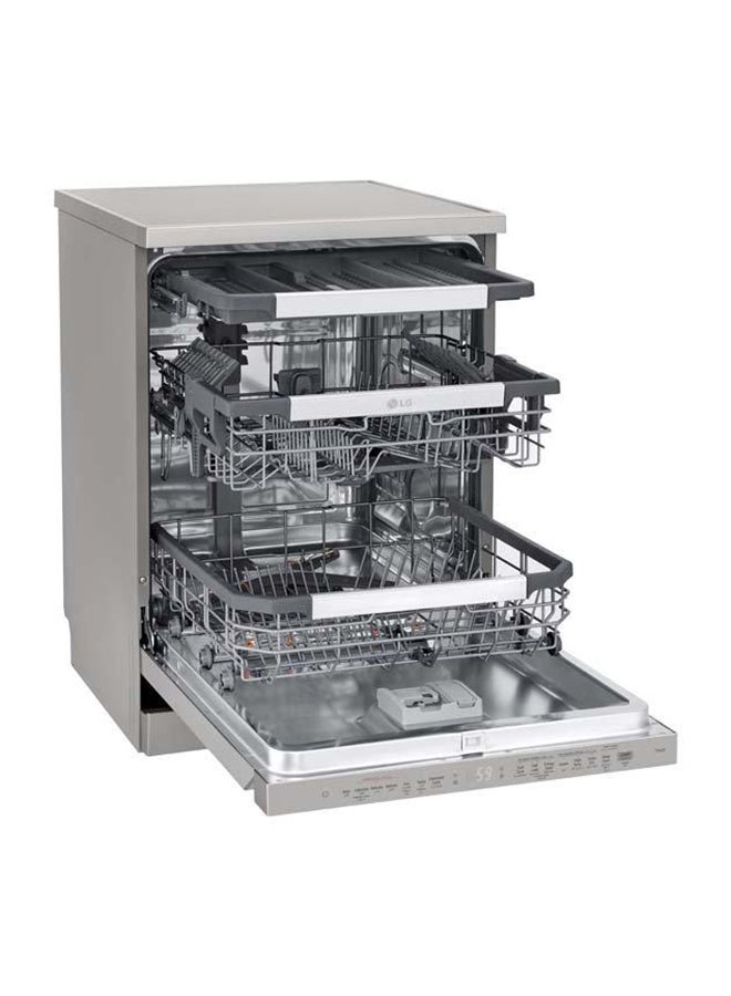 LG - Dishwasher 14 Place Setting 10 Programs Dual Zone Wash 9.9 L DFC335HP Steel - Image 1