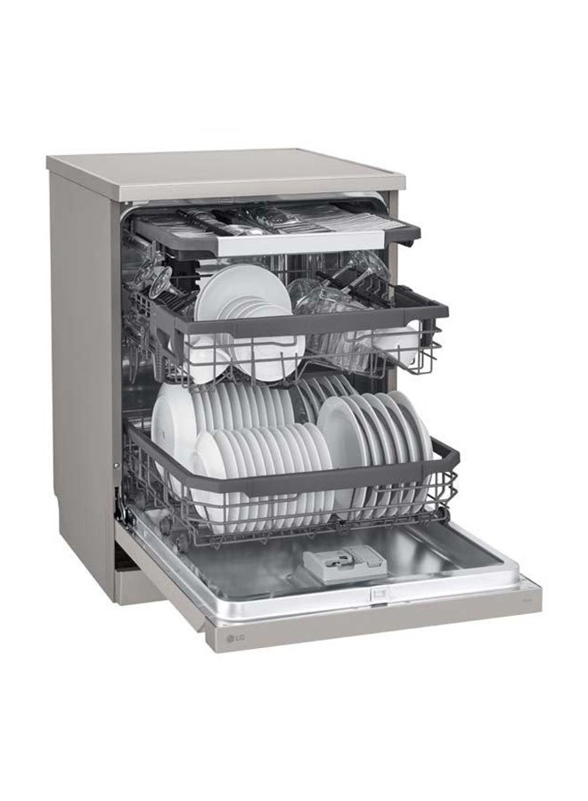 Dishwasher 14 Place Setting 9 Programs Dual Zone Wash Platinum 9.9 L DFC415FPE Silver