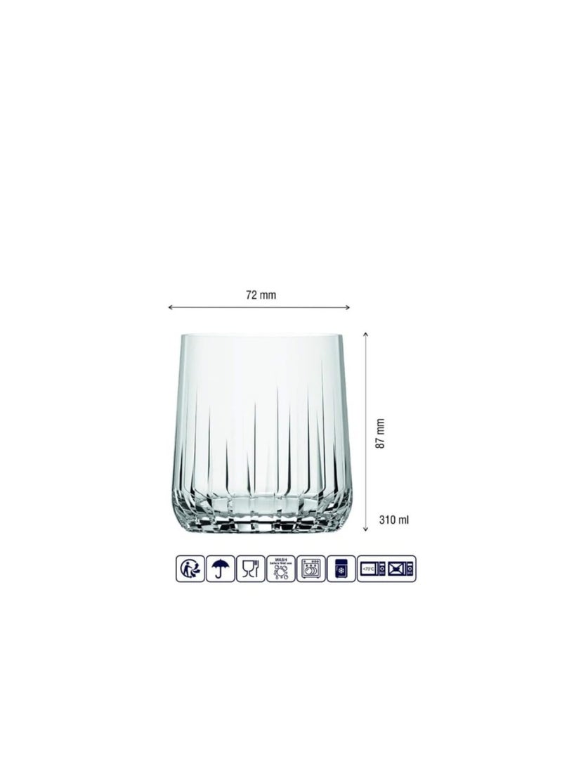Pasabahce Pasabahce Nova Short Cup Set of 6 cups (315ml) For Cold Drinks and Water - Pink Pink - Image 3