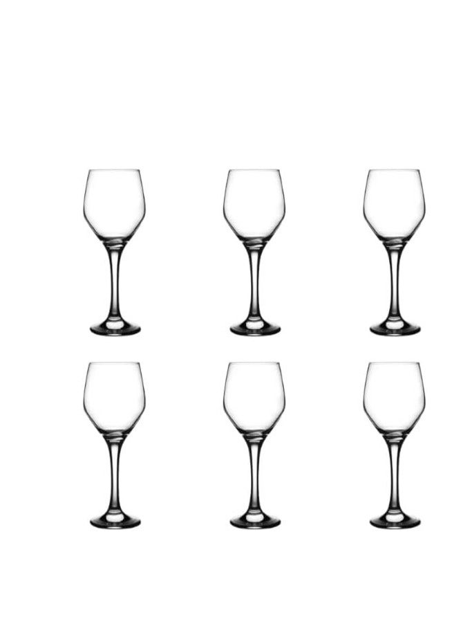 Pasabahce - Pasabahce Juice and Water Cups Set of 6 – Daphne- (255ml)- Clear clear - Image 1