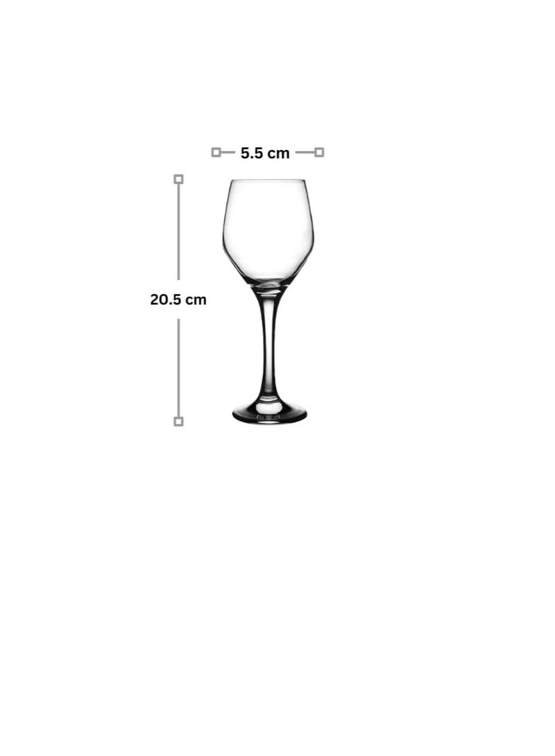 Pasabahce - Pasabahce Juice and Water Cups Set of 6 – Daphne- (255ml)- Clear clear - Image 1