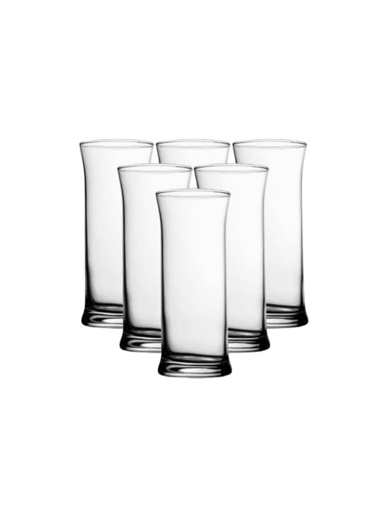 Pasabahce - Pasabahce Dynamix Hi Ball Juice Cup-(337ml) Set of 6 Cups Clear - Image 1