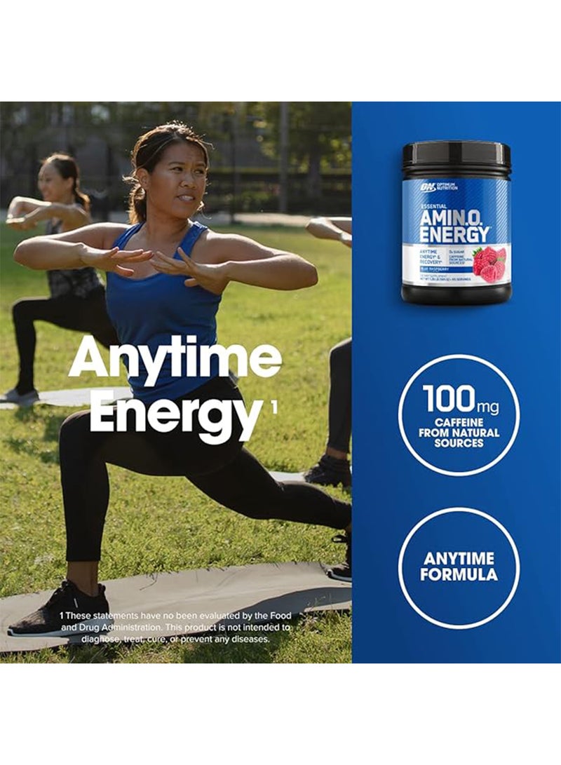 Optimum Nutrition Amino Energy - Pre Workout With Green Tea, Bcaa, Amino Acids, Keto Friendly, Green Coffee Extract, Blue Raspberry - 585 gm, 65 Servings  - Image 4