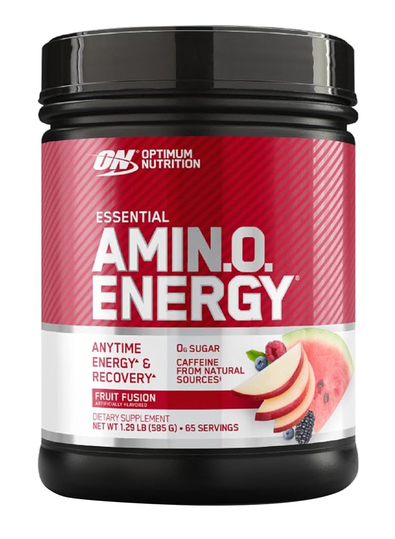 Optimum Nutrition - Amino Energy - Pre Workout With Green Tea, Bcaa, Amino Acids, Keto Friendly, Green Coffee Extract Fruit Fusion - 585 gm , 65 Servings - Image 1