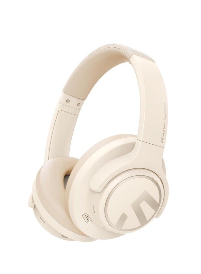 SoundPEATS - Space Wireless Bluetooth Headphones, Over Ear Headphones with 123H Playtime, Active Noise Cancellation Headphones with Deep Bass, Multipoint Connection & App Customize EQ beige - Image 1