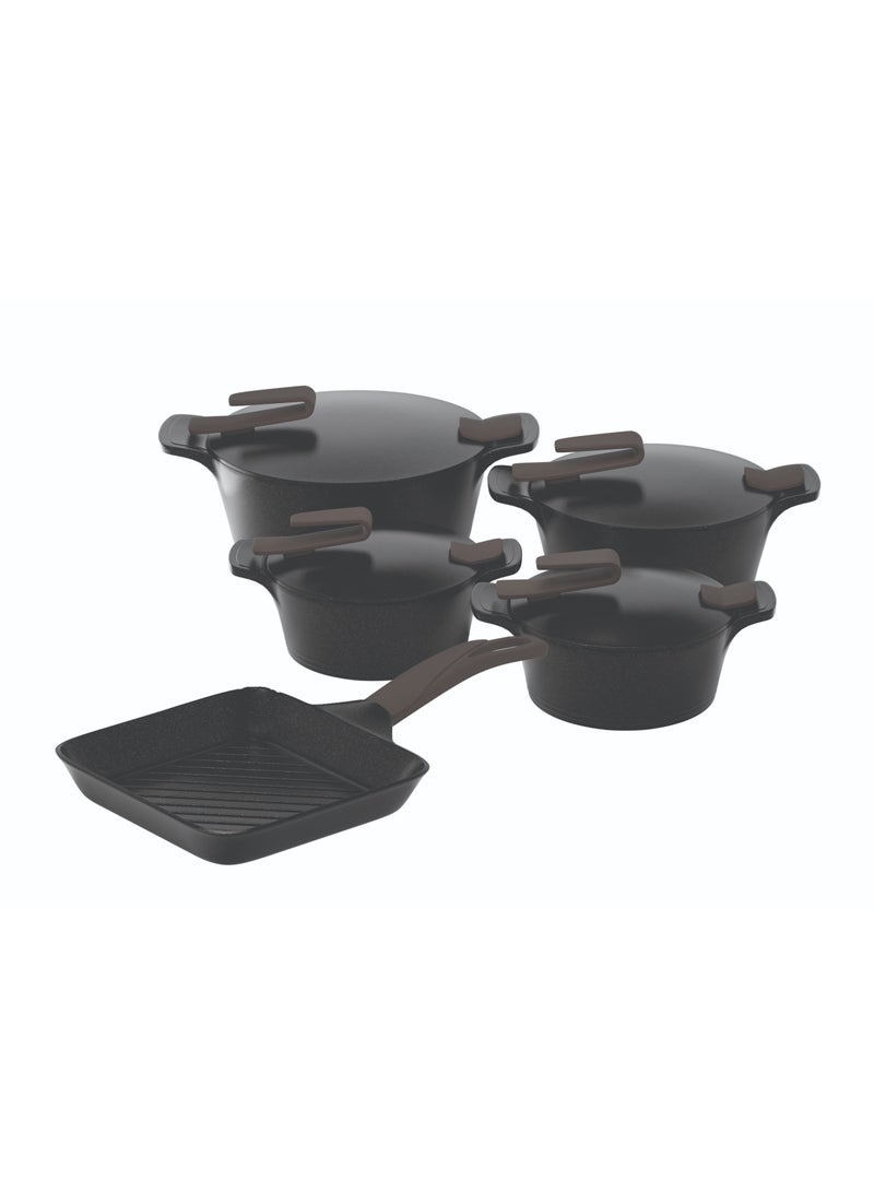 PYREX 9 Piece Artisan Granite  (18-22-26-30) Grill 28 Black Black 