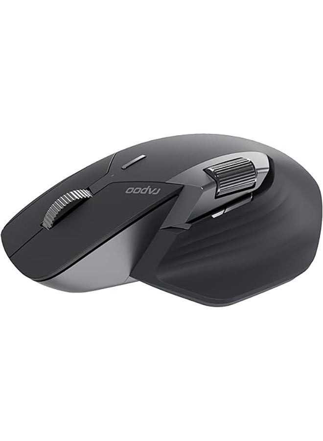 Rapoo - MT760L Wireless Bluetooth Mouse, Ergonomic Design, 4 Adjustable 3200 DPI, Programmable Buttons, 90 Days Battery Life Black - Image 1