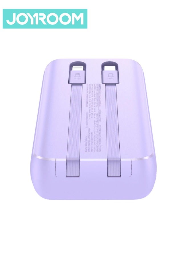 جوي روم بنك طاقة صغير JR-PBC06 بقوة 30 وات مع كابلات USB-C / Lightning مدمجة  - Image 2