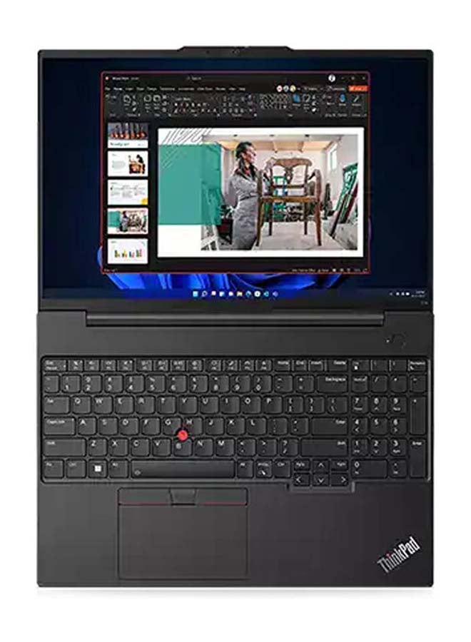 Lenovo - ThinkPad E16 Gen 1 16-Inch Display, Core i7-1335U Processor/8GB RAM/512GB SSD/Intel Iris XE Graphics/Free DOS English Black - Image 1
