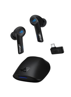 أسوس سماعات الرأس ASUS ROG Cetra True Wireless SpeedNova للألعاب (2.4 جيجا هرتز وبلوتوث 5.3، ROG SpeedNova، صوت 24 بت 96 كيلو هرتز، Dirac Opteo، ميكروفونات AI ذات التوصيل العظمي، Adaptive ANC، عمر البطارية 46 ساعة) - أسود  - Image 2