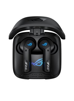 أسوس سماعات الرأس ASUS ROG Cetra True Wireless SpeedNova للألعاب (2.4 جيجا هرتز وبلوتوث 5.3، ROG SpeedNova، صوت 24 بت 96 كيلو هرتز، Dirac Opteo، ميكروفونات AI ذات التوصيل العظمي، Adaptive ANC، عمر البطارية 46 ساعة) - أسود  - Image 2