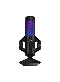 أسوس ميكروفون ألعاب USB ASUS ROG Carnyx (كبسولة مكثف 25 مم، 192 كيلو هرتز/24 بت، قلبي الشكل، مرشح تمرير عالي، مرشح بوب مدمج، حامل صدمات معدني، كتم صوت بلمسة واحدة، USB، Aura Sync RGB) - أسود  - Image 4