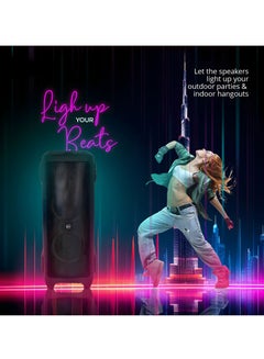 AFRA Party Speaker, 300 Watts, 24kg, 15A Battery, Integrated FM Radio, Karaoke Mic, ESMA Approved, 2 Years Warranty AF-300PSBK Black  - Image 3