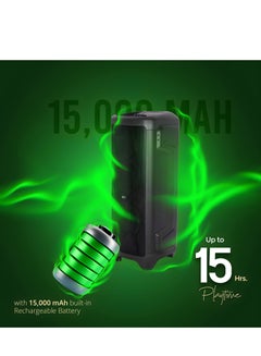AFRA Party Speaker, 300 Watts, 24kg, 15A Battery, Integrated FM Radio, Karaoke Mic, ESMA Approved, 2 Years Warranty AF-300PSBK Black  - Image 4